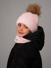 Комплект зимняя шапка+снуд