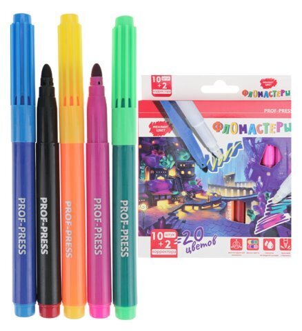 Фломастеры 12цв Подземный мир