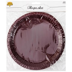 Тарелки однотонные, Бордовый, 23 см, 6 шт.