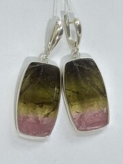 Мелон (серьги с турмалином)