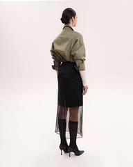 Рубашка хлопковая олива