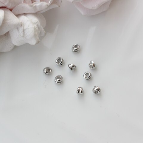 Бусина разделитель (спейсер), 2*4 мм, родий, 10 штук. Р032