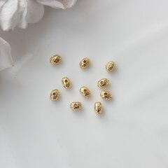 Бусина разделитель (спейсер) фриформ, 4,5*3 мм, позолота, 10 штук, Р044