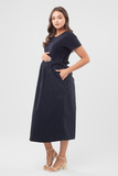Платье для беременных и кормящих 12739 синий
