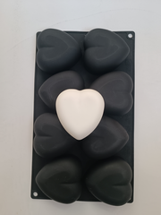 Силиконовая форма Сердца 3Д 8шт