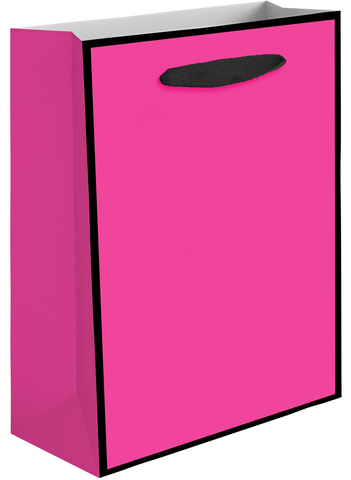 Пакет подарочный S вертикальный, Премиум, Фуксия, 28*20*9,5 см (Д*В*Ш), 1 шт.