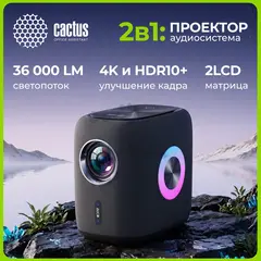 Проектор Cactus CS-PRH.01B.WUXGA-A 2LCD 1400Lm ANSI (1920x1080) 4000:1 ресурс лампы:50000часов 2xUSB typeA 2xHDMI 4кг — фото 2