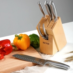 Набор Xiaomi Nano steel 4 ножа, ножницы и подставка