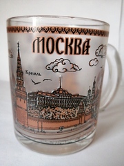 Кружка 300 мл стекло с видами Москвы