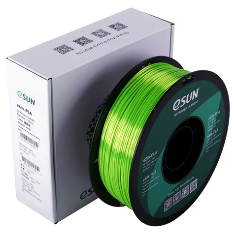 Катушка пластика eSilk-PLA Esun, 1.75 мм, 1 кг, лаймовая