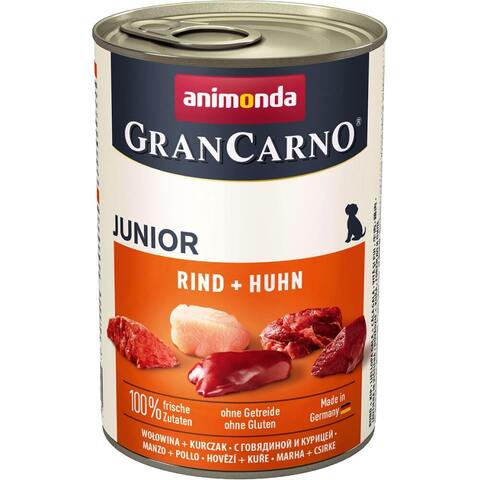 Animonda Gran Carno Original Junior консервы с говядиной и курицей для щенков и юниоров 400г