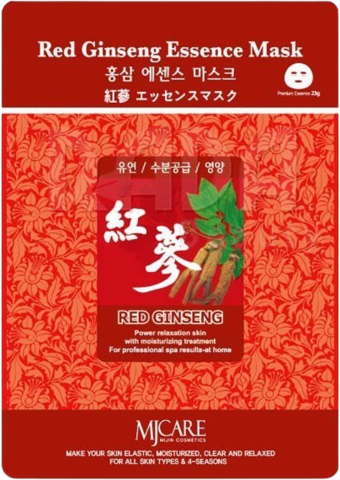 Mijin Essence Маска тканевая красный женьшень Red Ginseng Essence Mask