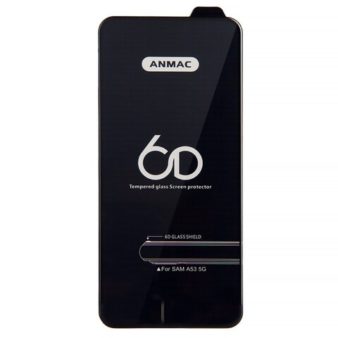 Защитное стекло 6D на весь экран ANMAC для Samsung Galaxy A53 (Черная рамка)