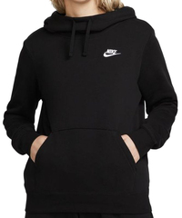 Куртка женская теннисная Nike Sportswear Club Fleece Funnel Hoodie - black/white