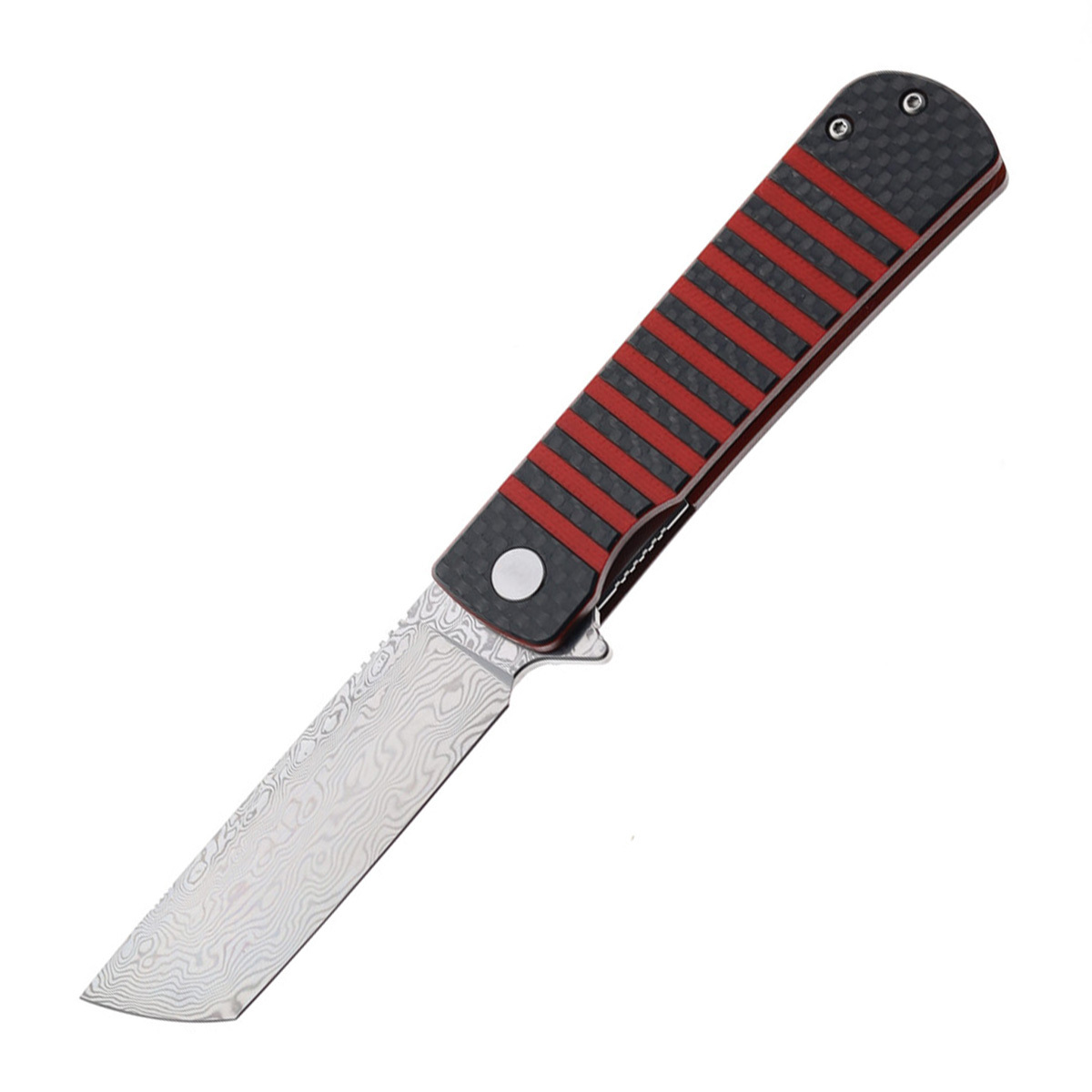 Нож Bestech BL05B Titan, Дамаск/черно-красный G10/карбон купить за 17 ...