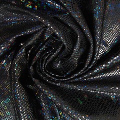 Трикотаж Голограмма, 198 гр/м2, 150 см, чёрный AB