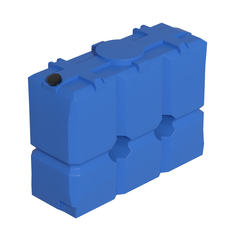 Ёмкость ЕК 2000л голубая, крышка 152мм Ирпласт прямоугольная 2000 л.(2100x766x1527см;голубой) - арт.560874