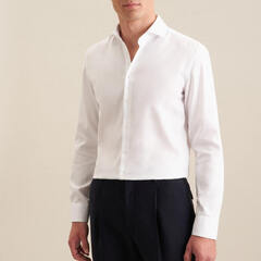 Сорочка мужская Seidensticker Slim Fit 01.693677-01 белая из оксфорда