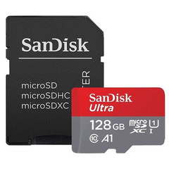 Карта памяти microSDXC 128GB SanDisk Class 10 Ultra (SD адаптер) UHS-I U1 A1 120MB/s