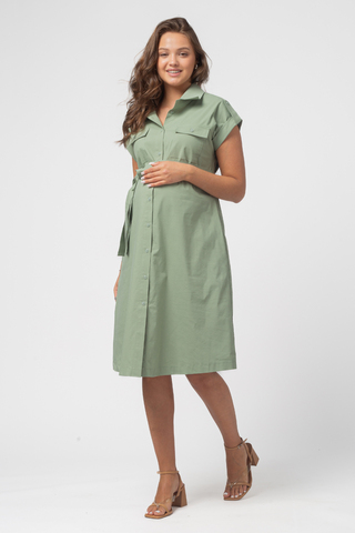 Платье для беременных 15893 оливковый