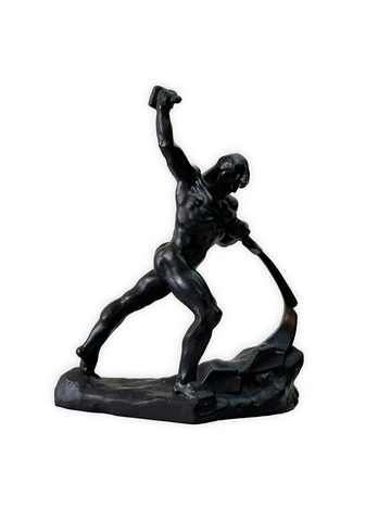 Скульптура «Перекуем мечи на орала!». Скульптур Е.В. Вутетич. 1960 г. Силумин, литьё. СССР.