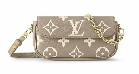 Кошелек женский Louis Vuitton Ivy на цепочке бежевый