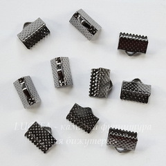 Концевик для лент 10 мм (цвет - черный никель), 10 штук