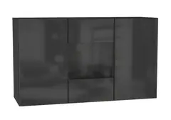 Комод Пронто черный глянец / черный матовый