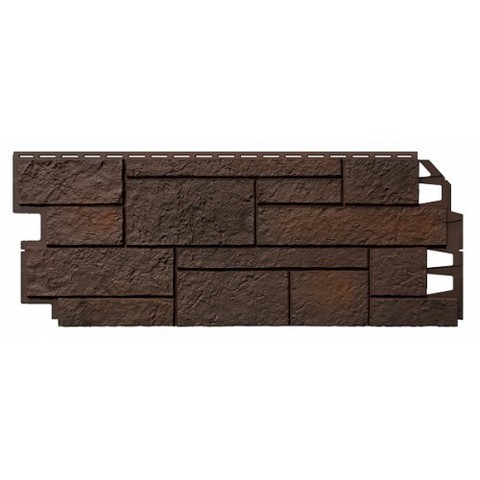 Фасадные панели (Цокольный Сайдинг) VOX Sandstone (Сандстоун) Dark Brown (Темно-коричневый)