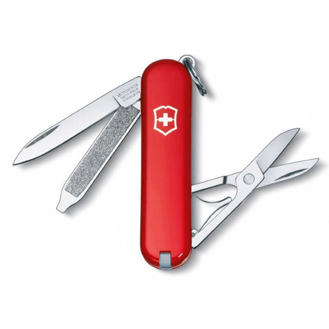 Нож складной Victorinox Classic, 58 mm, 7 функций, красный, блистер
