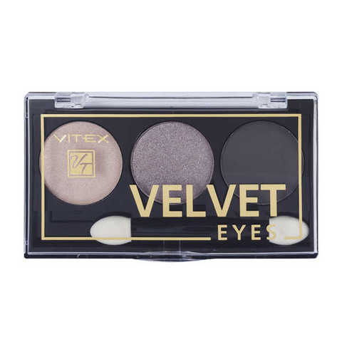 Компактные тени для век   Velvet Eyes  тон 01  Smoky eyes , ( Витэкс )