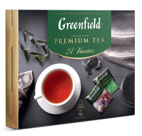 купить Набор чая из 24 видов в пакетиках Greenfield Premium Tea Collecton, 96 пак/уп (Гринфилд)