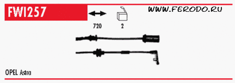 FWI257 Датчик износа тормозной колодки
