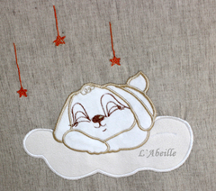 Комплект в кроватку "Мой милый Зайка" 7 пр (белый)