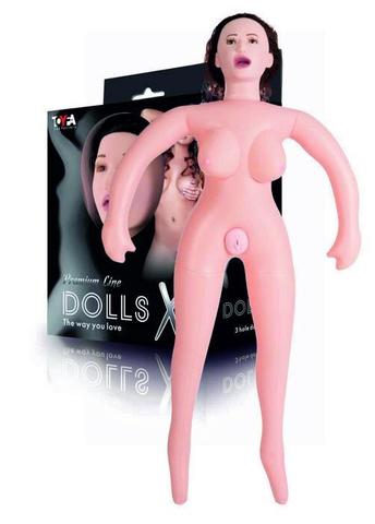 Надувная секс-кукла брюнетка с реалистичной головой - ToyFa Dolls-X 117017