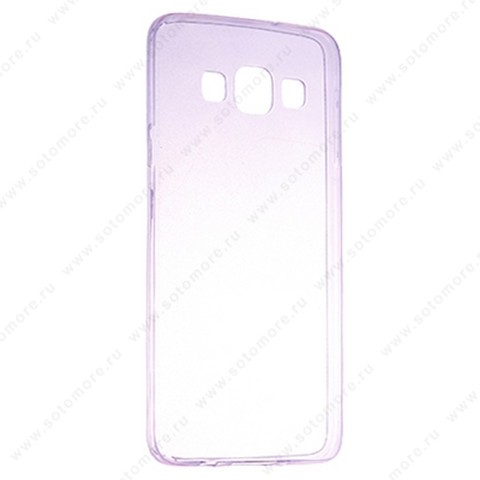 Накладка силиконовая ультра-тонкая для Samsung Galaxy A3 A300 2015 прозрачно-фиолетовая