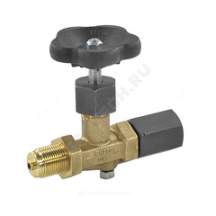 Клапан игольчатый латунь S004.16.050 Ду 15 Ру25 ВР/НР М20х1,5 с маховиком без фланца Росма 00000003068