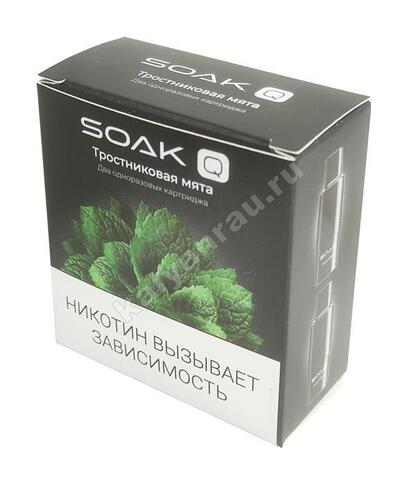 Картриджи SOAK Q 1500 затяжек - Тростниковая мята (Cane Mint)