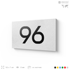 Табличка с номером 96 на дверь квартиры, для офиса, кабинета, аудитории, склада, белая 120х70 мм, Айдентика Технолоджи