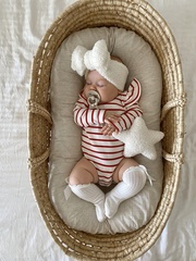 Боди в полоску, Красный