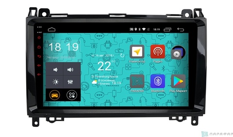 Штатная магнитола 4G/LTE Mercedes A-Class Android 7.1.1 Parafar PF068