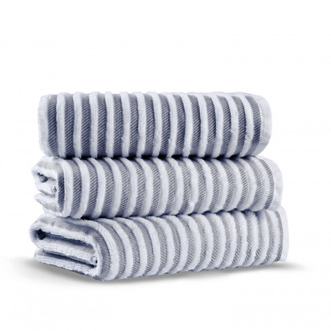 Полотенце 100x180 L'appartement Terry Stripe white/navy белый/синий