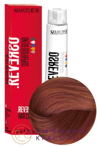 Крем-краска без аммиака Reverso Hair Color 6.4 Темный блондин медный Selective, 100 мл