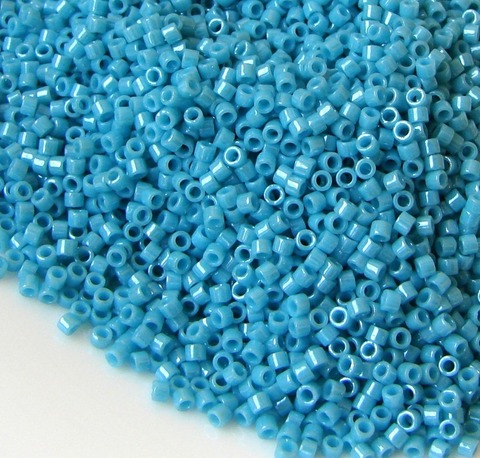 DB-0217 Бисер цилиндрический Миюки делика 11/0 /Miyuki delica 11/0 Opaque Turquoise Green Luster