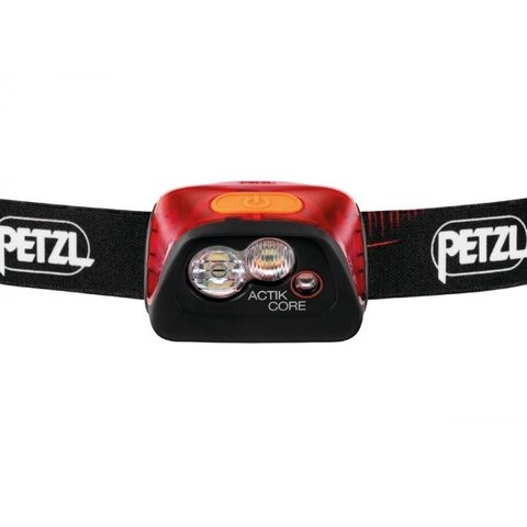 Картинка фонарь налобный Petzl Actik Core красный 2019 - 2