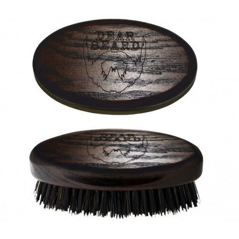 Dear Beard Mini Brush - Щетка для усов и бороды из древесины венге 8*4 см