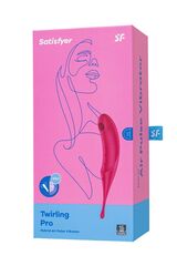 Красный вакуум-волновой стимулятор клитора Satisfyer Twirling Pro - 