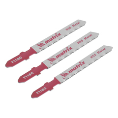 Полотна для электро-лобзика по металлу, 3 шт, T118G, 50 х 0.8 мм, HSS Matrix Professional, 78206