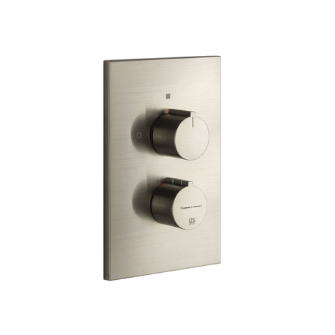Gessi 38794#149 Gessi Emporio Via manzoni Внешние части для термостатического смесителя на 2 позиции, цвет: Finox Brushed Nickel