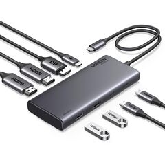 Хаб-USB UGREEN CM639 (35625) 8-в-1, серый